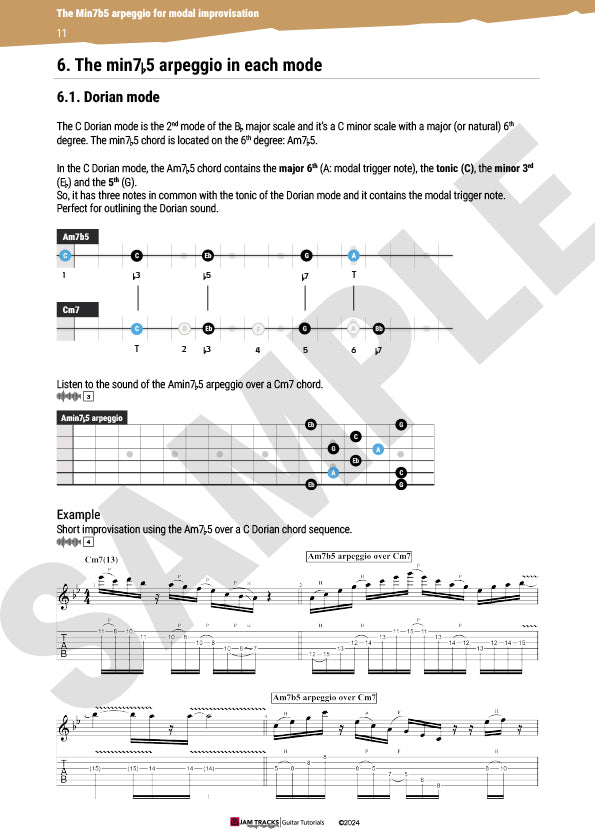 Min7b5 Arpeggio For Modal Improvisation