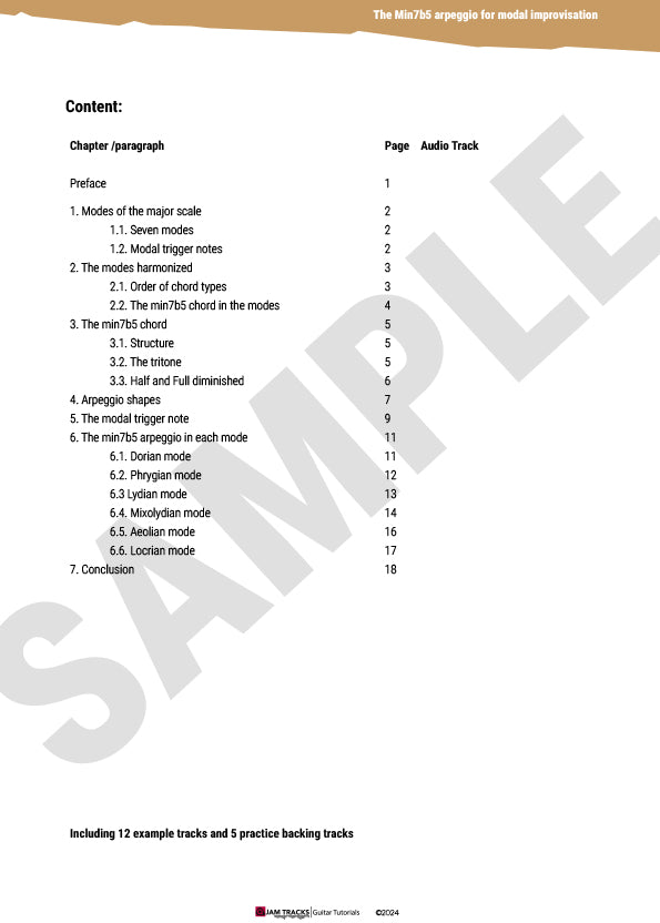 Min7b5 Arpeggio For Modal Improvisation