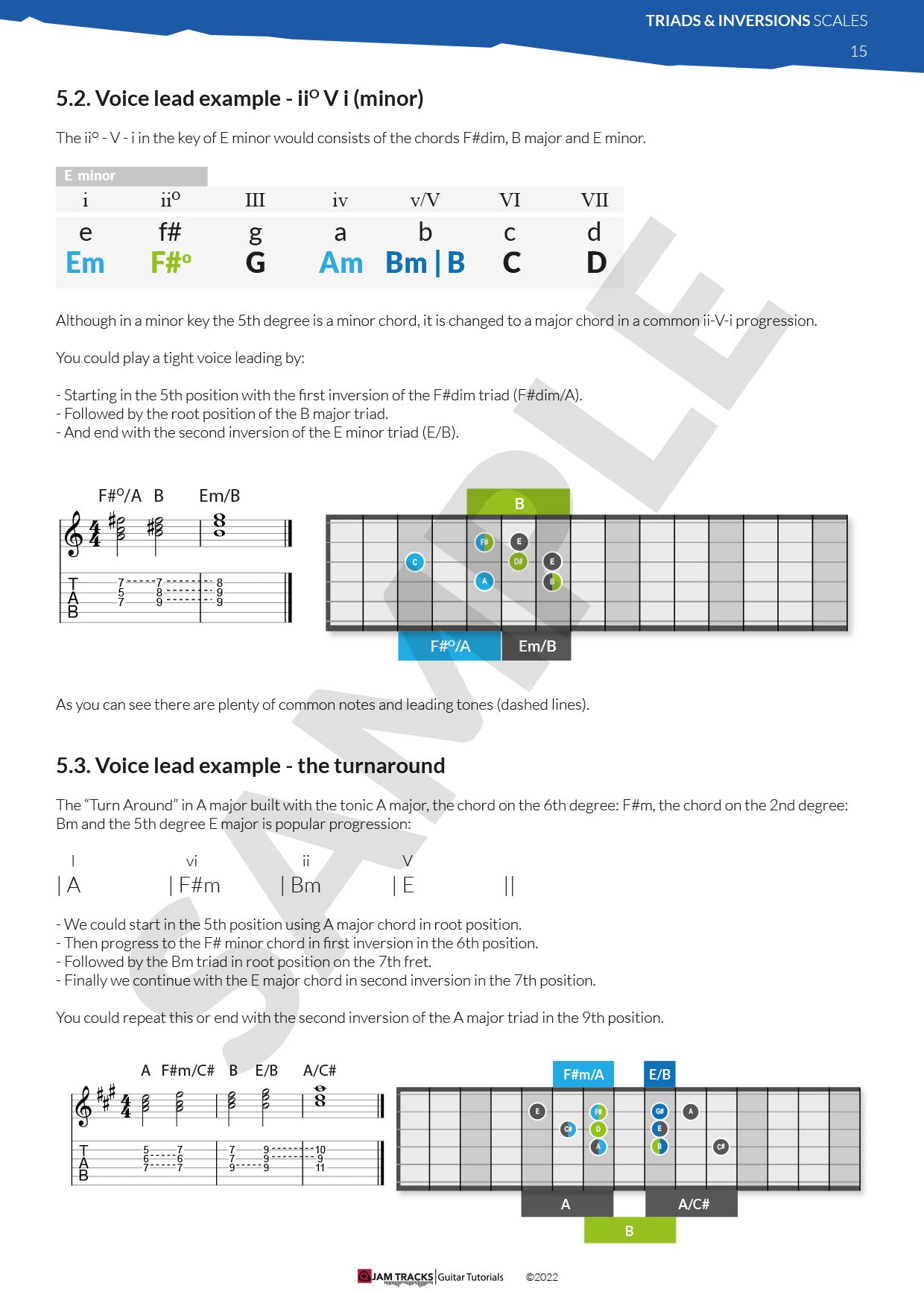 Triads and Inversions for Guitar - Easy to Advanced