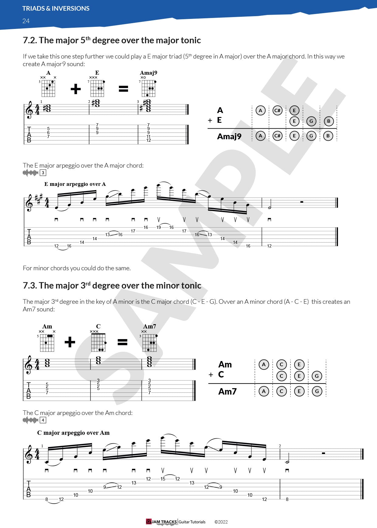 Triads and Inversions for Guitar - Easy to Advanced