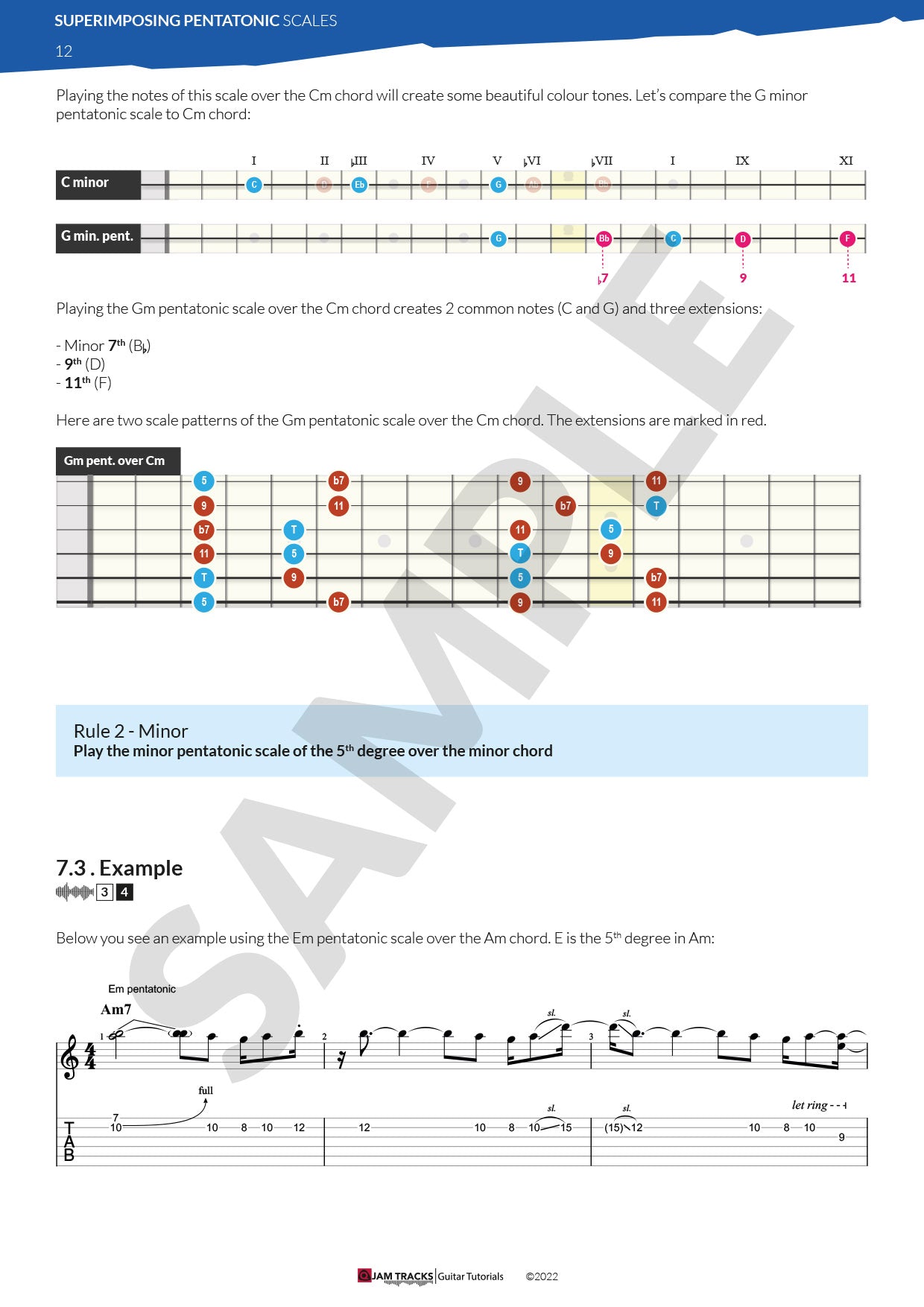 Superimpose Pentatonic scales For Rock Fusion and Jazz