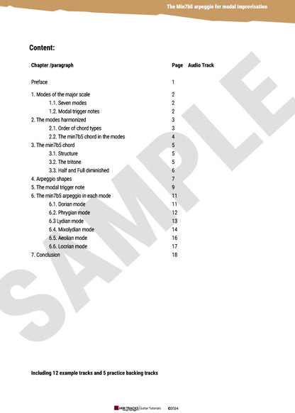 Min7b5 Arpeggio For Modal Improvisation
