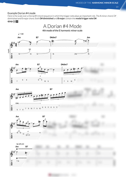 Modes of the harmonic minor scale