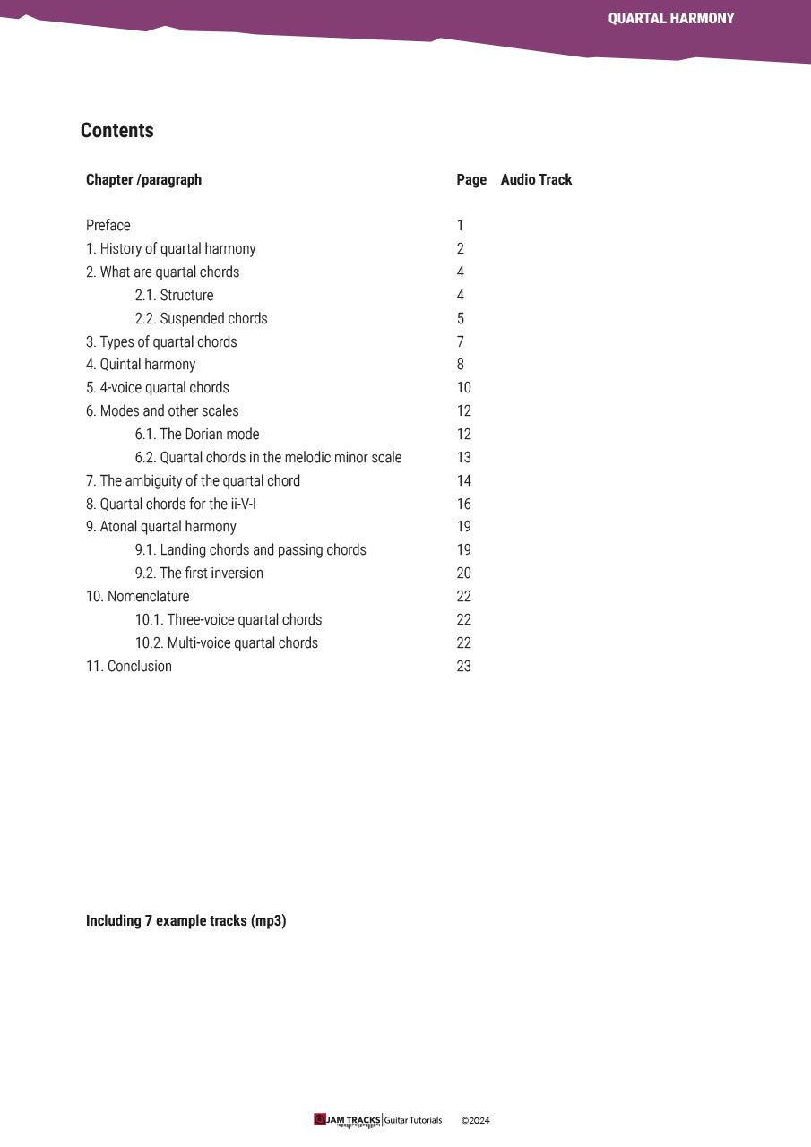 Quartal harmony and quartal chords