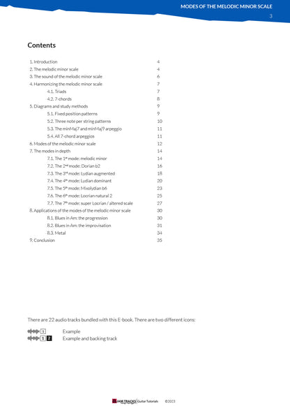 Modes of the Melodic Minor scale