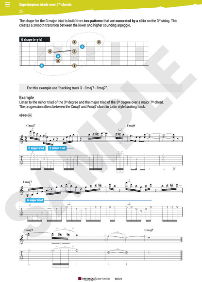 Superimpose triads over 7th chords - Advanced solo technique for Guitar