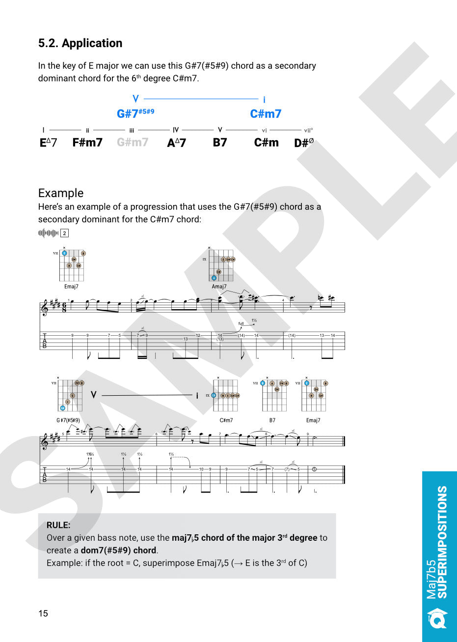 Instant Fusion! - with Maj7b5 substitutions
