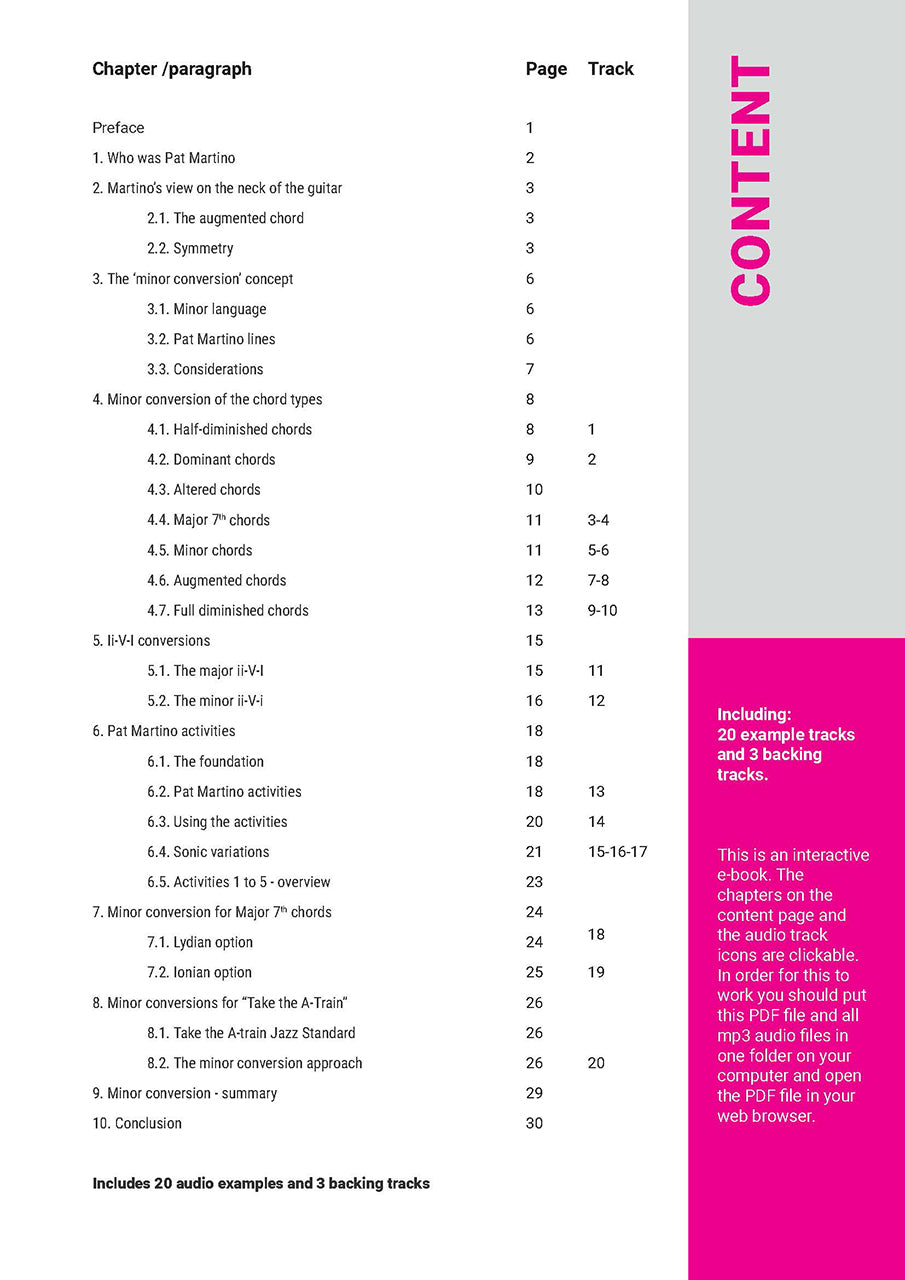 The Pat Martino Minor Conversion and Pat Martino lines